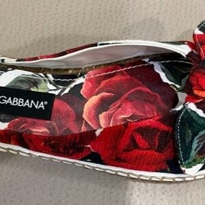 Dolce & Gabbana Red Rose Espadrilles
